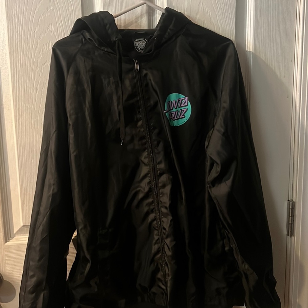 Black Santa Cruz windbreaker